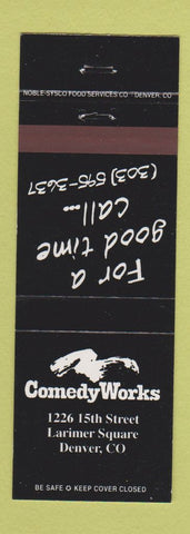 Matchbook Cover - Comedy Works Club Denver Colorado