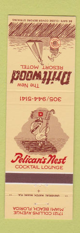 Matchbook Cover - Driftwood Resort Motel Pelican's Nest Miami Beach FL