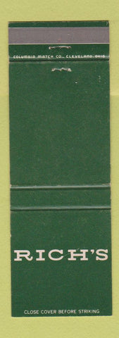 Matchbook Cover - Rich's