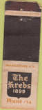 Matchbook Cover - The Krebs Skaneateles NY Long Federal WORN