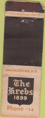 Matchbook Cover - The Krebs Skaneateles NY Long Federal WORN