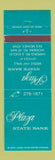 Matchbook Cover - Plaza State Bank Des Moines IA