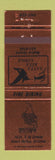Matchbook Cover - Copper Quail Green Valley AV Santa Rita Lodge