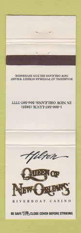 Matchbook Cover - Hilton Queen of New Orleans Riverboat Casino LA