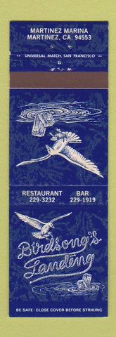 Matchbook Cover - Birdsong's Landing Martinez CA