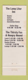 Matchbook Cover - Fox and the Hound Visalia CA