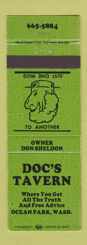 Matchbook Cover - Doc's Tavern Ocean Park WA