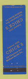 Matchbook Cover - Chick's McKees Rocks PA
