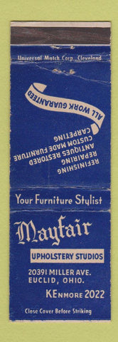 Matchbook Cover - Mayfair Upholstery Studios Euclid OH WEAR