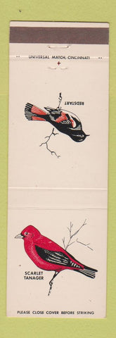 Matchbook Cover - Miami Deposit Bank Cedarville OH Redstart Scarlet Tanger