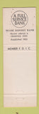 Matchbook Cover - Miami Deposit Bank Cedarville OH Redstart Scarlet Tanger