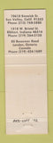 Matchbook Cover Eaz Lift Towing Systems Sun Valley CA London ON Elkhart IN WEAR