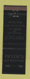 Matchbook Cover - Pryde's Old Westport Wood Iron Kansas City MO WEAR