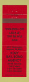Matchbook Cover - Kozy Bail Bonds Saginaw MI