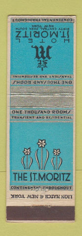 Matchbook Cover - Hotel St Moritz New York City deco