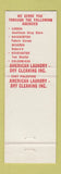 Matchbook Cover - American Laundry Dry Cleaning Salem OH