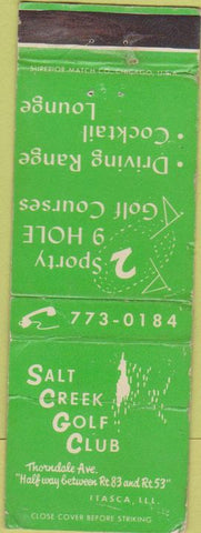 Matchbook Cover - Salt Creek Golf Club Itasca IL WEAR