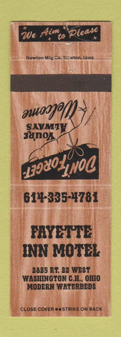 Matchbook Cover - Fayette Inn Motel Washington Court House OH