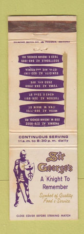 Matchbook Cover - Sir George's Pheonix AZ WEAR
