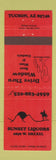 Matchbook Cover - Sunset Liquors Tucson AZ