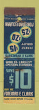 Matchbook Cover - Foreman & Clark Clothes Los Angeles San Diego Oakland CA WORN