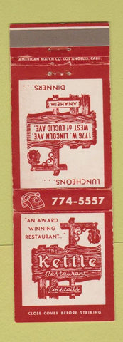 Matchbook Cover - Kettle Restaurant Anaheim CA
