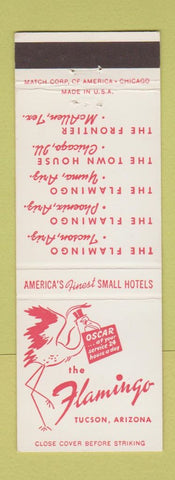 Matchbook Cover - Flamingo Hotel Tucson AZ