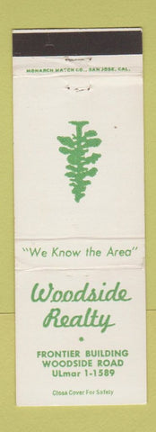 Matchbook Cover - Woodside Real Estate CA WEAR