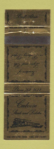 Matchbook Cover - Caboose Steak Lobster Banff AB WEAR
