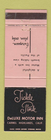 Matchbook Cover - Tickle Pink Motor Inn Carmel Highlands CA WEAR