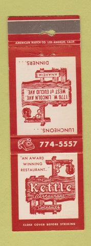 Matchbook Cover - Kettle Restaurant Anaheim CA WEAR
