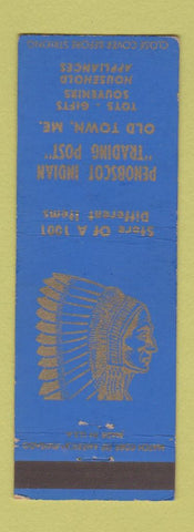 Matchbook Cover - Penobscot Indian Trading Post Old Town ME