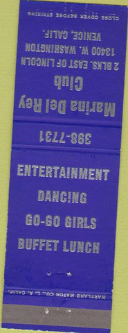 Matchbook Cover - Marina Del Rey Club Venice CA