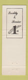 Matchbook Cover - Berks Electric Appliance Repair Reading PA
