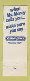 Matchbook Cover - 102 FM WPIX New York? DD Bean