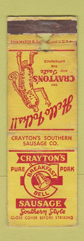 Matchbook Cover - Crayton's Sausage Company POIOR