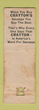 Matchbook Cover - Crayton's Sausage Company POIOR