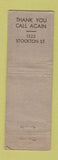 Matchbook Cover - 1323 Stockton ST San Francisco CA WORN