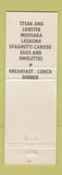 Matchbook Cover - Mike's Excellent Foods San Jose CA