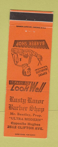 Matchbook Cover - Rusty Razor Barber Shop