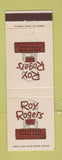 Matchbook Cover - Roy Rogers Roast Beef Glendale CA
