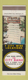Matchbook Cover - City Bank Washington DC