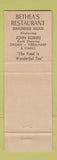 Matchbook Cover - Bethea's Restaurant Brainerd MN?