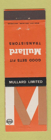 Matchbook Cover - Mullard Transistors UK England Bryant and May