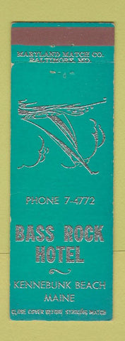 Matchbook Cover - Bass Rock Hotel Kennebunk Beach ME