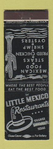 Matchbook Cover - Little Mexico Restaurants Orange TX WEAR