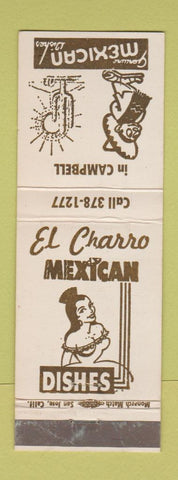 Matchbook Cover - El Charro Mexican Restaurant Campbell CA girlie