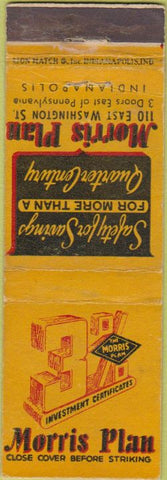 Matchbook Cover - Morris Plan Savings Indianapolis IN