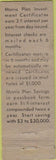 Matchbook Cover - Morris Plan Savings Indianapolis IN
