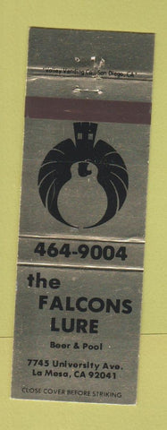 Matchbook Cover - The Falcons Lure La Mesa CA